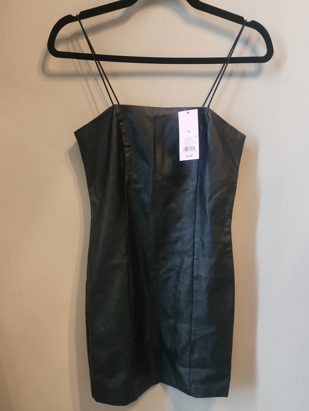 Faux Leather Mini Dress